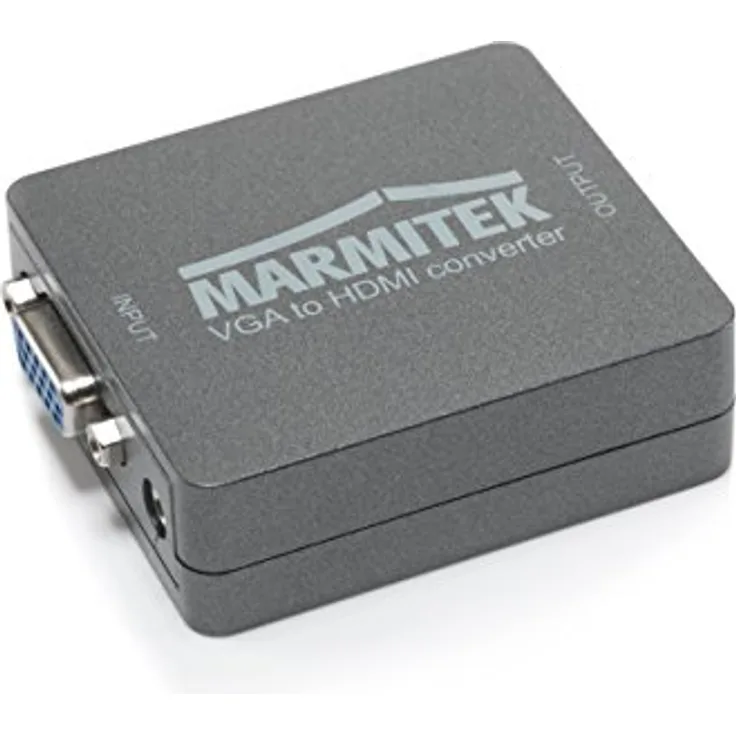 Marmitek Connect VH51 - HDMI Konverter - VGA und Audio zu HDMI - 3,5 mm Audio-Anschluß - Full HD - Keine Software notwendig - 720 oder 1080P selbst wählen - automatische Zoomfunktion