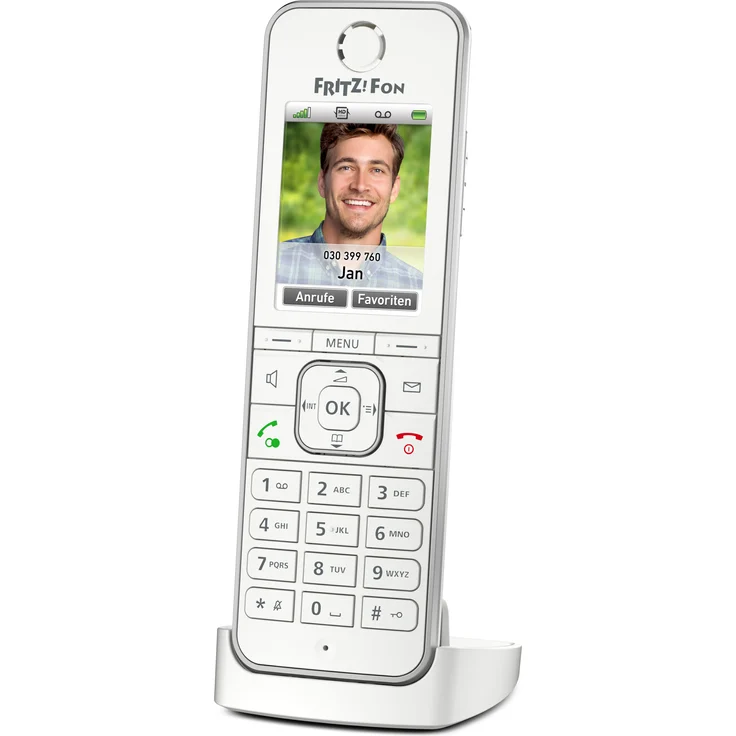 AVM FRITZ!Fon C6 DECT-Komforttelefon (hochwertiges Farbdisplay, HD-Telefonie, Internet-/Komfortdienste, Steuerung FRITZ!Box-Funktionen), VoIP-Telefon, weiß – Bild 3