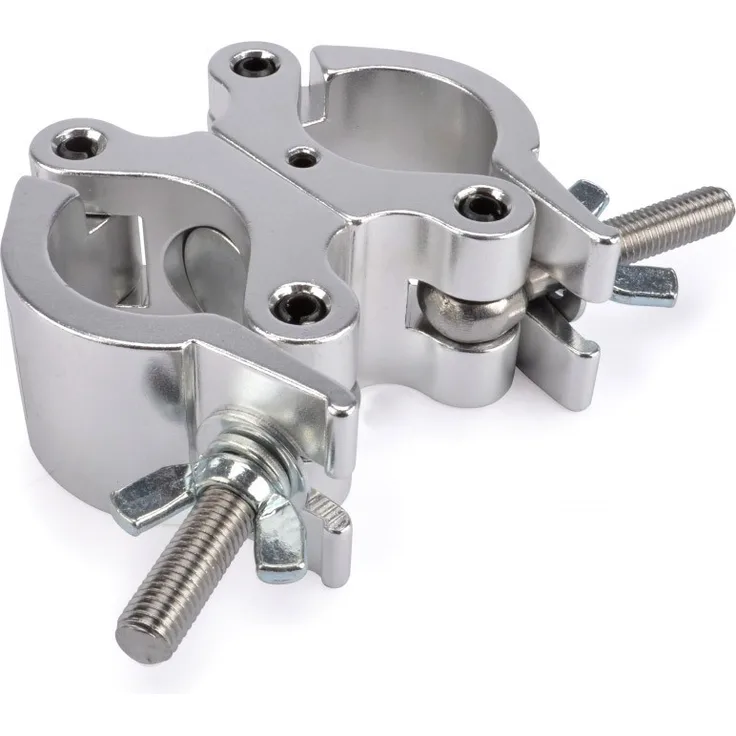 Riggatec Doppelschelle - Swivel Coupler breit silber bis 500 kg (48-51 mm)