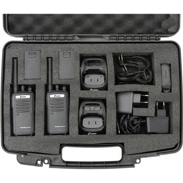 Stabo 20261 Funksprechgerät Two-Way 16 Kanäle 446.00625-446.19375 schwarz - Walkie-Talkie (16 Kanäle, 446.00625-446.19375, 430 mm, 320 mm, 120 mm, 1,7 kg)