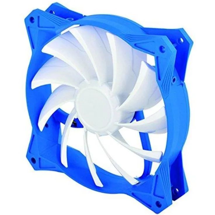 SilverStone SST-FW122 - FW Serie geräuscharmer 120 mm-Hochleistungs-PWM-Lüfter mit Anti-Vibrations-Zubehör, blau-weiss