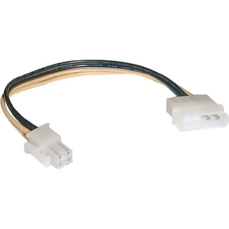 Dexlan AM147560E Internes Stromkabel 0,2 m - Interne Stromkabel (0,2 m, P4 4-pin, Molex (4-pin), Male Connector-Male Connector, Gerade, Gerade)