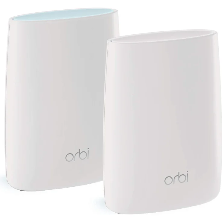 Netgear Orbi RBK50 Ultra Speed Mesh-WLAN-System (3.000 MBit-s Geschwindigkeit, Tri-Band 2er Set mit Mesh-Router + Satellit-Repeater, bis zu 350 m² Abdeckung, AC3000) – Bild 1
