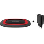 Realpower 257639 wireless Charger schwarz-rot