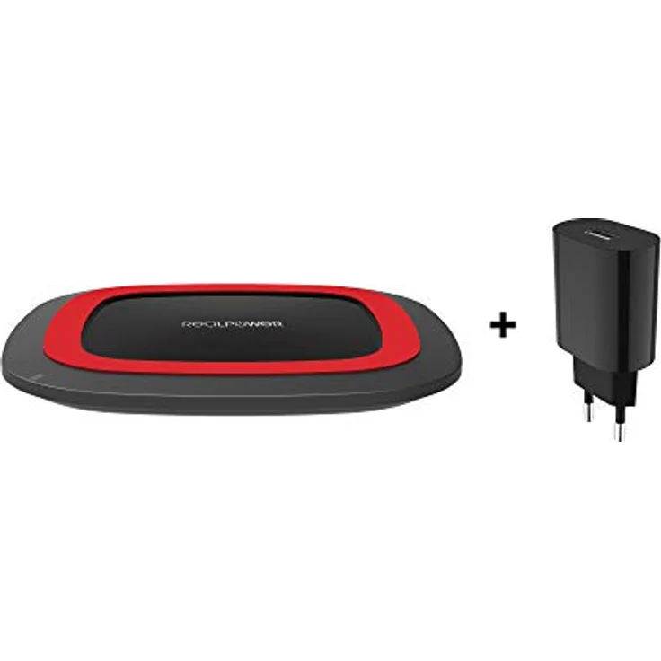 Realpower 257639 wireless Charger schwarz-rot – Bild 1