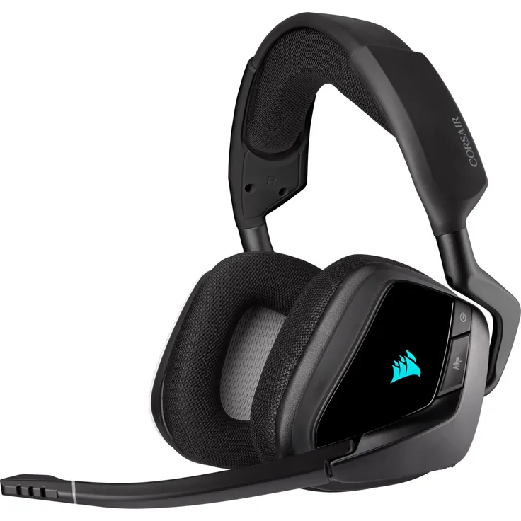 Corsair Void Elite RGB Wireless Gaming Headset (7.1 Surround Sound, Ultraniedrige Latenz, 12 Meter Reichweite, Omnidirektionales Mikrofon, iCUE RGB-Beleuchtung, für PC und PS4) weiss