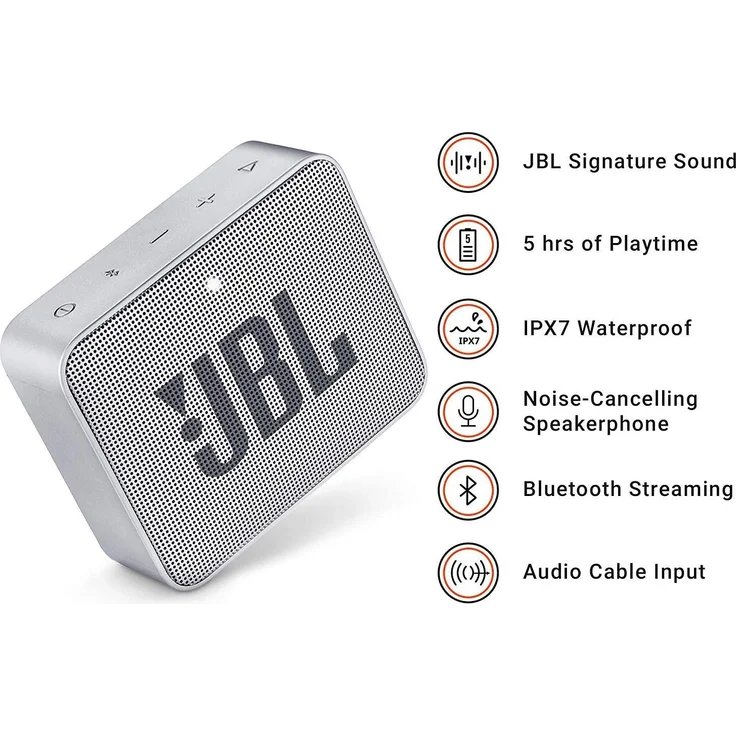 JBL GO 2 Mini Bluetooth-Lautsprecher mit Mikrofon, wasserdicht, Grau - Preisvergleich – Bild 5