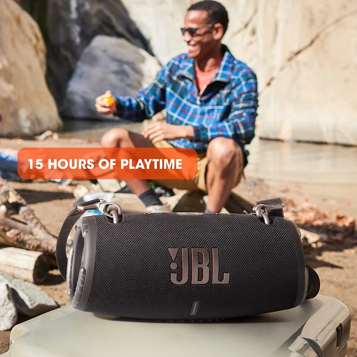 JBL Xtreme 3 tragbarer Bluetooth-Lautsprecher mit 15 Stunden Spielzeit, Schwarz  – Bild 10
