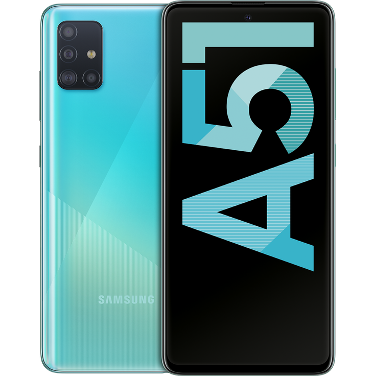 Samsung Galaxy A51 Smartphone 16,51cm (6,5 Zoll) Super AMOLED-Display, 128GB interner Speicher, 4GB RAM, Nano-SIM, Android, Prism Crush Blue – Bild 1
