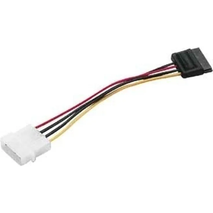 Hama Strom Anschlusskabel (1x SATA-Stecker 7pol. - 1x IDE-Strom-Stecker 4pol.) 0.20 m Rot, Schwarz, Blau, Gelb Hama (41841)