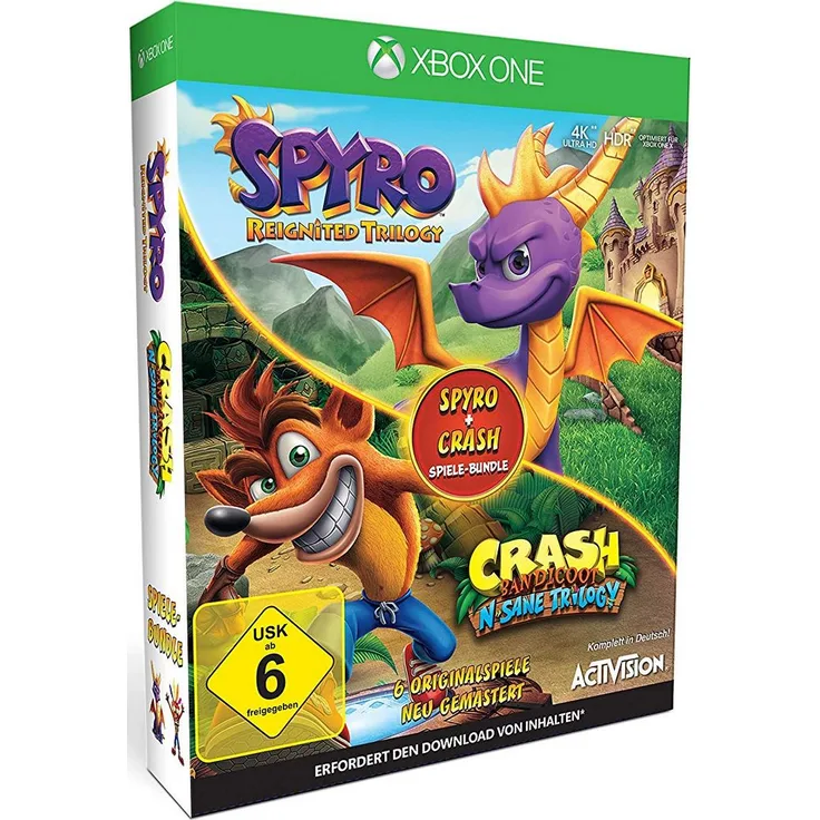 Spyro: Reignited Trilogy + Crash Bandicoot: N.Sane Trilogy (Spiele-Bundle) (Xbox One)