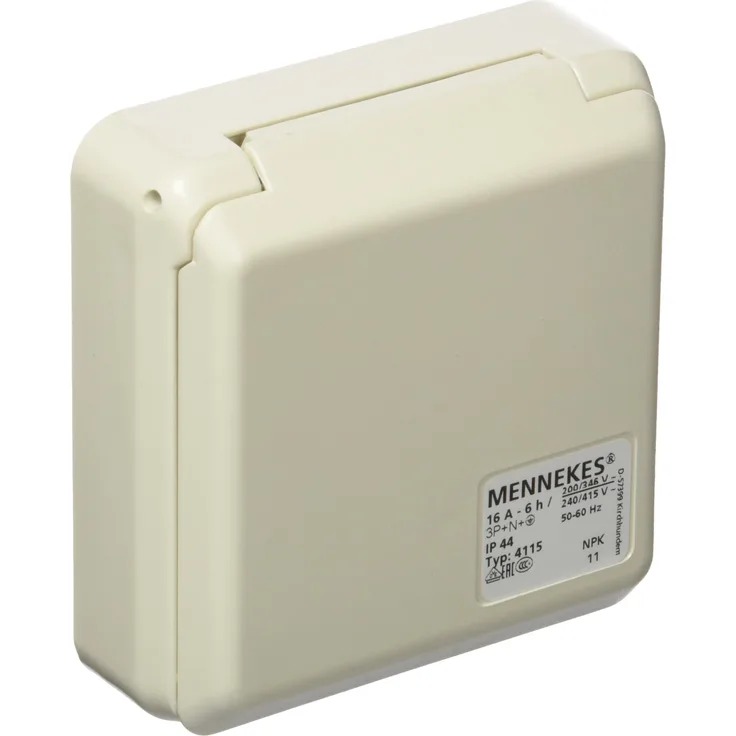 Mennekes (Unternehmen) 101100352 Basen in System cepex-th, Steckdosen E, 400 V, 50–60 Hz, 16 A, 5-polig, IP 44, 5 Paket