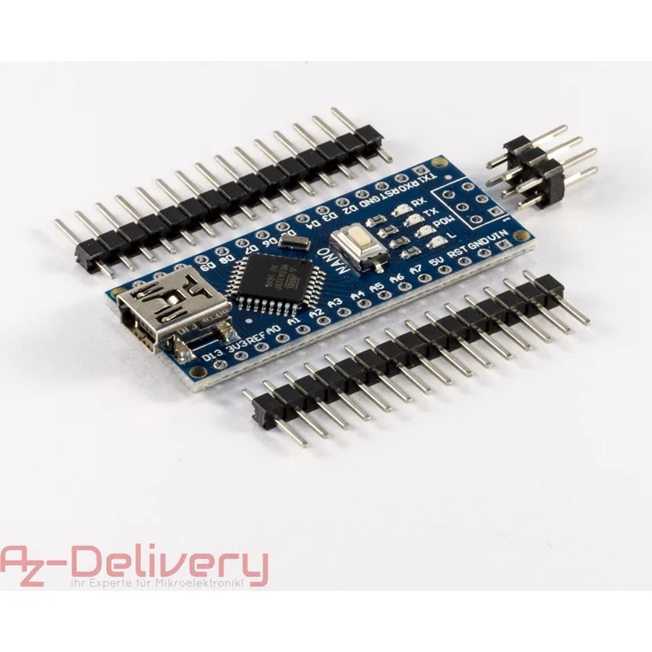 AZDelivery Nano V3.0 mit Atmega328 CH340, 100% Arduino kompatibel mit Nano V3 CH340