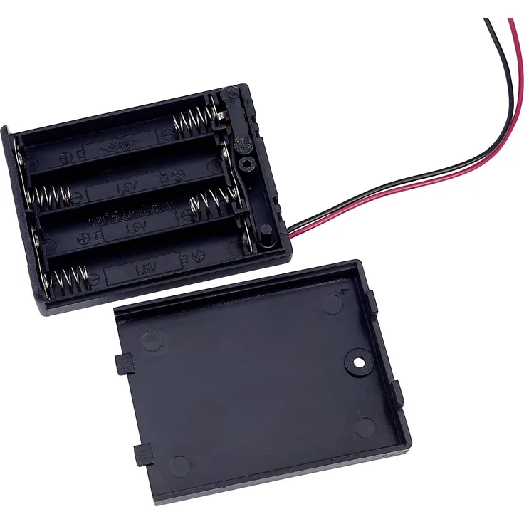 TRU COMPONENTS SBH441AS Batteriehalter 4x Micro (AAA) Kabel