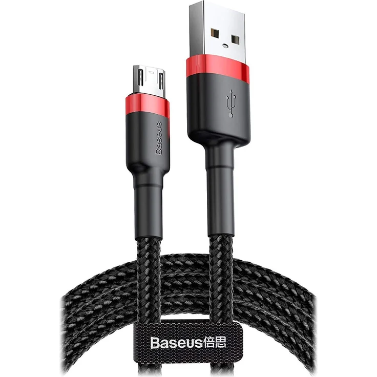 Baseus Cafule Cable - Double Side USB to Microusb QC 3.0, 2.4 A, 1 M (Red/Black)