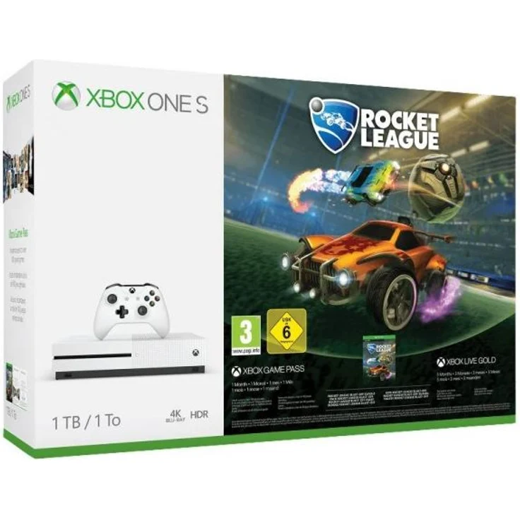 Microsoft Xbox One S Robot White 1TB Bundle inkl. Rocket League – Bild 1