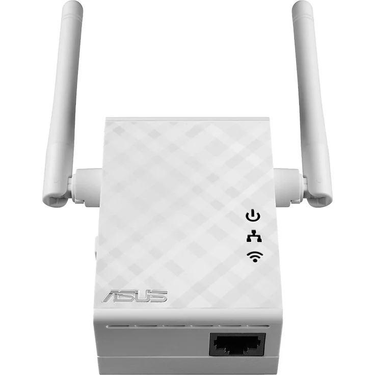 Asus RP-N12 Repeater (Wi-Fi 4 N300, WLAN Reichweitenverlängerung, Power-Schalter, 2 externe Antennen, App Steuerung) – Bild 1
