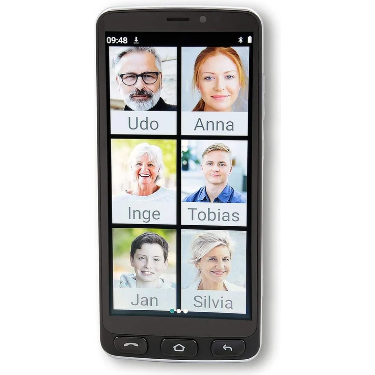 Olympia Neo Senioren-Smartphone extragroße Darstellung, hörgerätekompatibel, Notruftaste, Schwarz – Bild 2