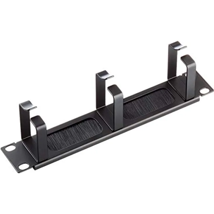 Delock 10 Kabelmanagement Bürstenleiste mit 3 Bügeln 1 HE schwarz