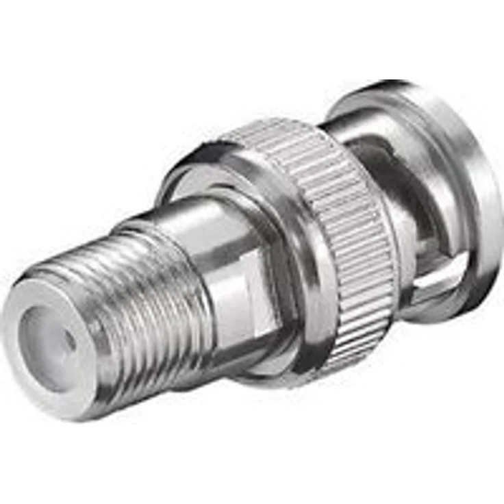 Goobay 11850 F-Adapter, F-Buchse > BNC-Stecker, Zink, 1er pack