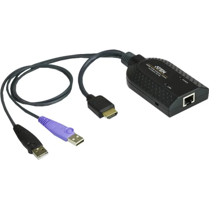 Aten KA7168-AX Adapter Kable USB-HDMI auf Cat5e/6 KVM (CPU Module) schwarz