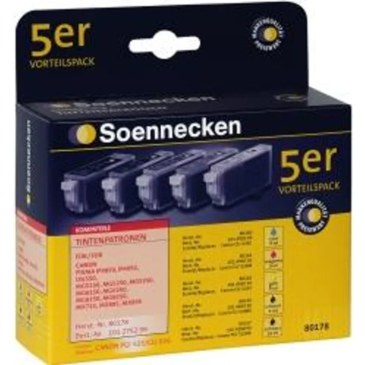 Soennecken Tintenpatrone 80178 wie Canon PGI525/CLI526 5 St./Pack. (80178)