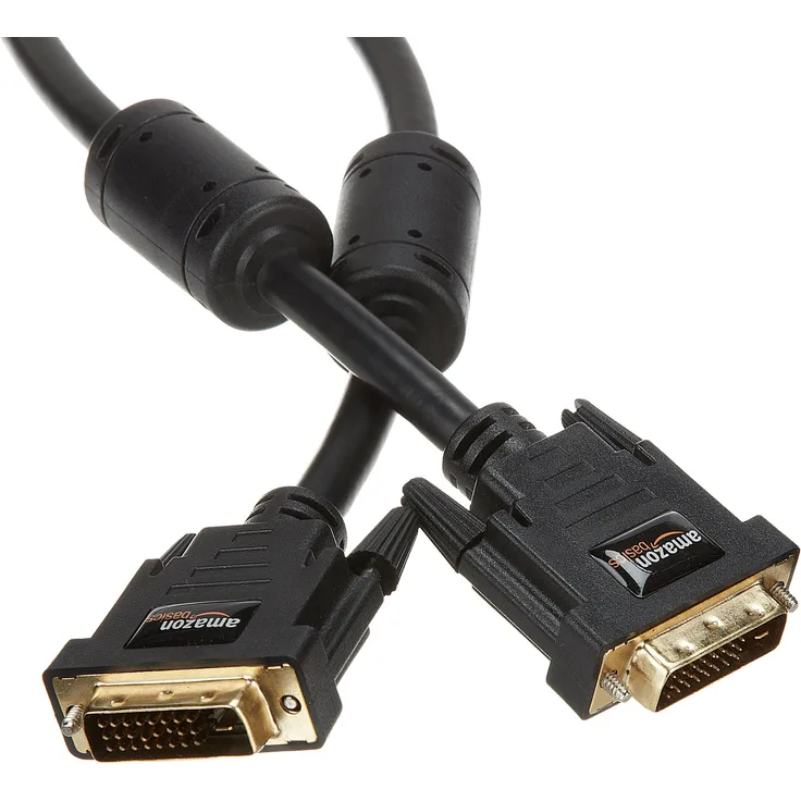 AmazonBasics DVI-auf-DVI-Kabel (2 m) HDTV Auflösung bis 2560x1080, vergoldete Kontakte