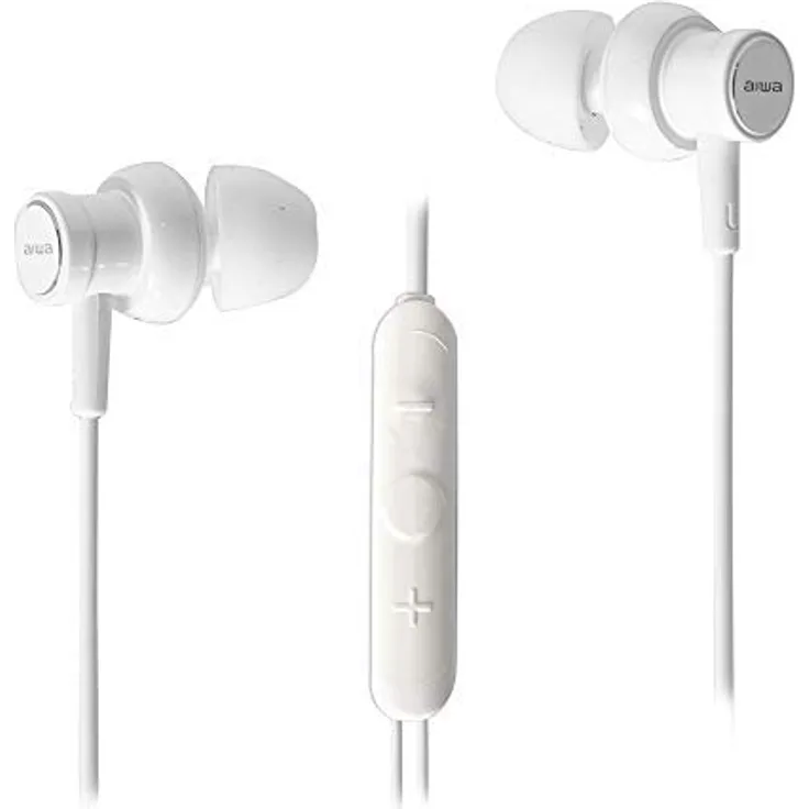 Aiwa Diamond ESTM-500WT In-Ear-Kopfhörer, Hi-Res Audio, inkl. Mikrofon.