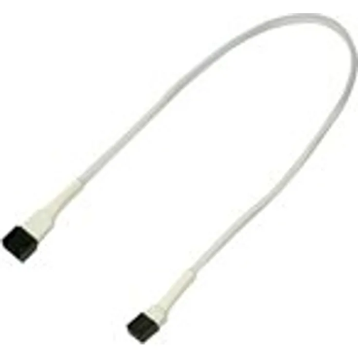 Nanoxia 900400000 3-Pin Molex Verlängerungskabel, 30 cm, Weißer Sleeve