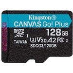 Kingston SDCG3-128GB SP microSD Speicherkarte ( 128GB microSDXC Canvas Go Plus 170R A2 U3 V30 Ohne SD Adapter)