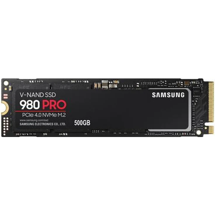 Samsung 980 PRO MZ-V8P500BW - Solid-State-Disk - verschlüsselt - 500 GB - intern - M.2 2280 - PCI Express 4.0 x4 (NVMe) - Puffer: 512 MB - 256-Bit-AES - TCG Opal Encryption (MZ-V8P500BW) – Bild 1