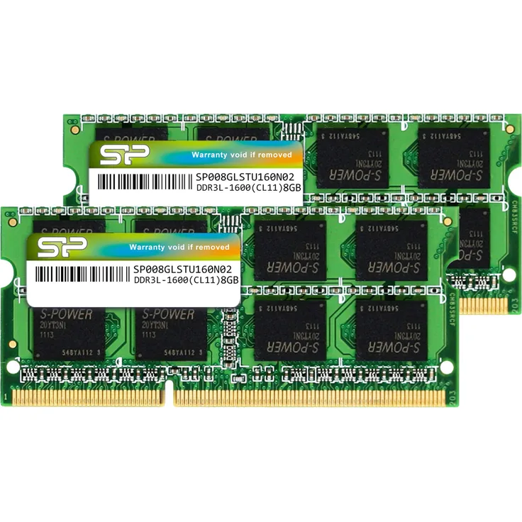 Silicon Power Laptop-Speichermodul, 16 GB (2 x 8 GB) DDR3 1600 MHz (PC3 12800) 240-pin CL11 1,35 V SODIMM