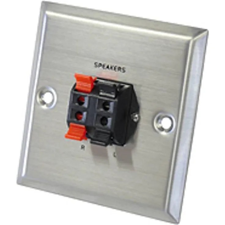 Dynavox Lautsprecher-Wandblende, Edelstahl, 2-fach für 2 Lautsprecher