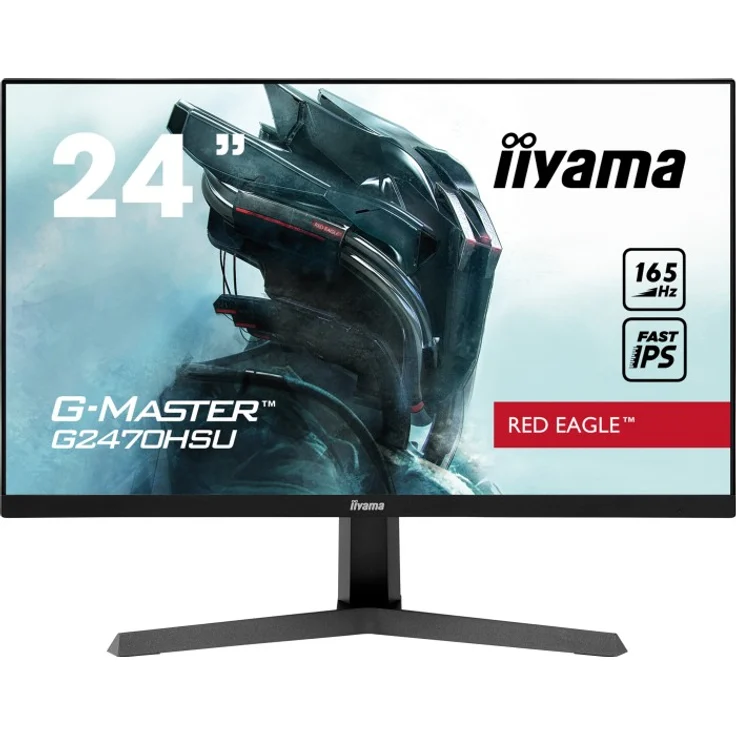 iiyama G-Master G2470HSU-B1 Red Eagle - 23,8 Zoll, Full HD (1920 x 1080), IPS-Panel, 165Hz, 0,8ms, 250cd/m² (G2470HSU-B1) – Bild 1