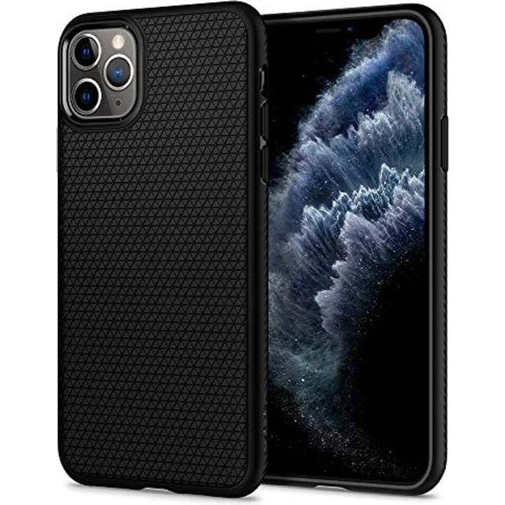 Spigen Liquid Air iPhone XS matt black, 077CS27232 – Bild 1