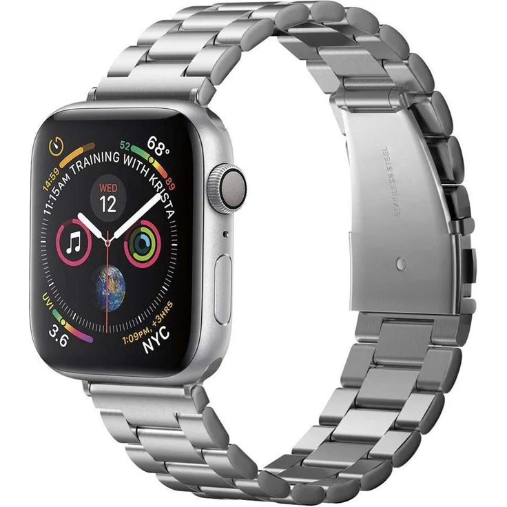 Spigen Modern Fit Kompatibel mit Apple Watch Band für 42mm/44mm Serie 5/Serie 4/Serie 3/2/1 Silber