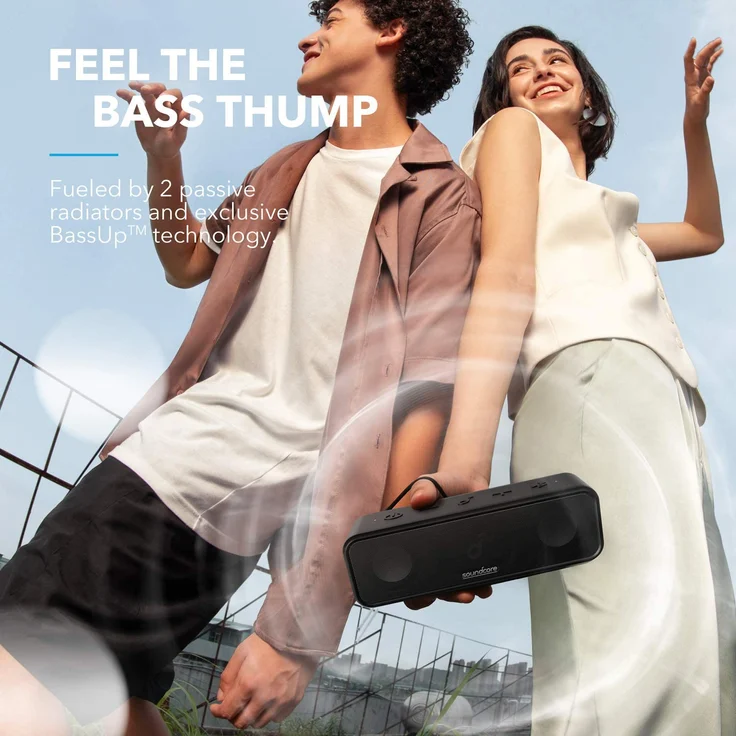 Anker Soundcore 3 Bluetooth-Lautsprecher, wasserdicht, lange Akkulaufzeit, schwarz – Bild 5