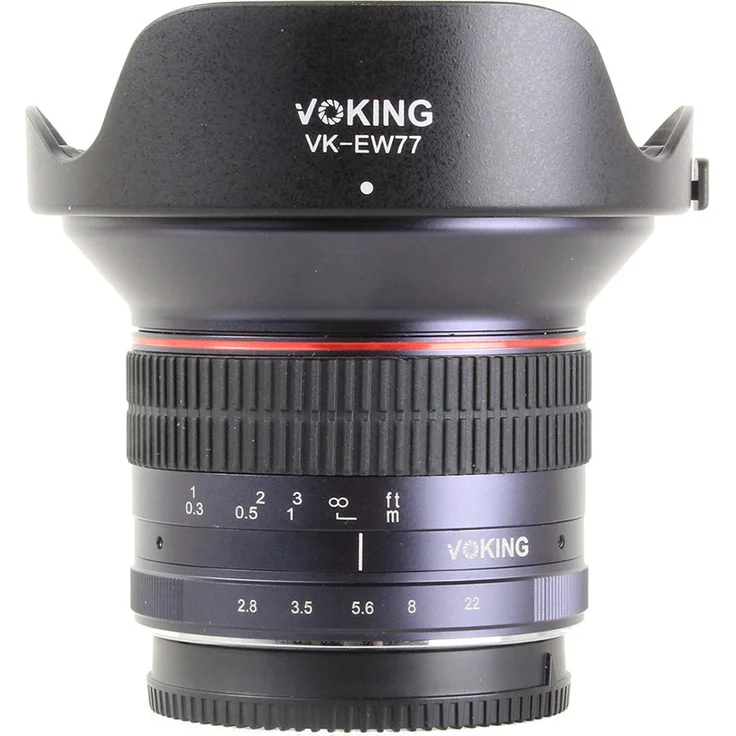 Voking by Bilora Objektiv Ultra-Weitwinkel 12 mm F2.8 manueller Focus für Sony Schwarz