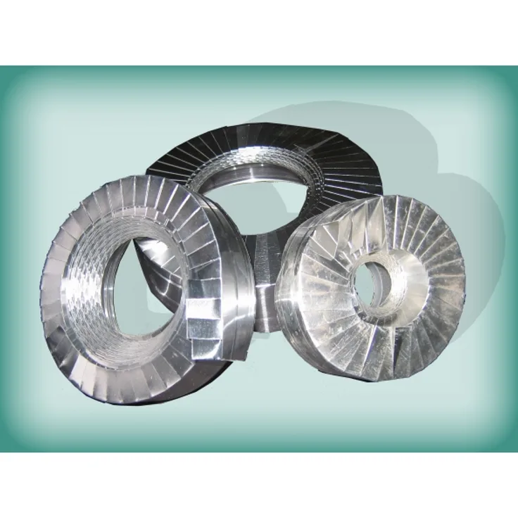 Endmanschette Lamellenband 58mm x 5mtr alu blank silber