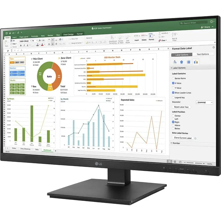 LG 24BN650Y-B - 23,8 Zoll, Full HD (1920 x 1080), IPS-Panel, 75Hz, 5ms, 250cd/m² (24BN650Y-B)