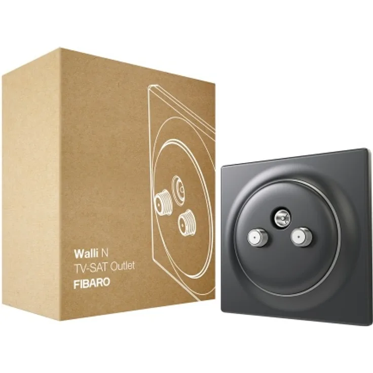 FIBARO Walli N TV-SAT Outlet FGWTFEU-021-8 anthracite