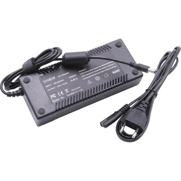VHBW NOTEBOOK LAPTOP-NETZTEIL 19V, 6.3A, 120W passend für Asus N750, N550JV, N550LF, N750JV wie PA-1131-08, LC.T3001.001, 91.49V28.002 u.a..