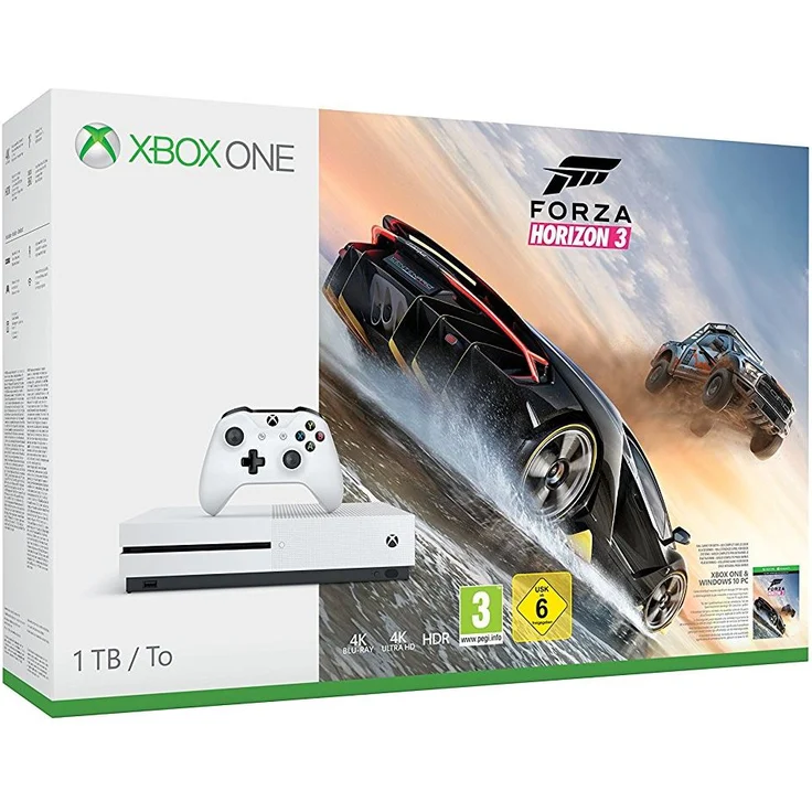 Microsoft Xbox One S Robot White 1TB Bundle inkl. Forza Horizon 3 – Bild 1