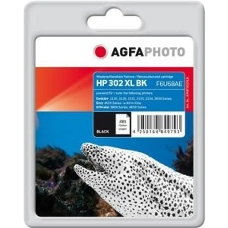 AgfaPhoto APHP302XLB nachgefüllt Tintenpatronen 1er Pack – Bild 1