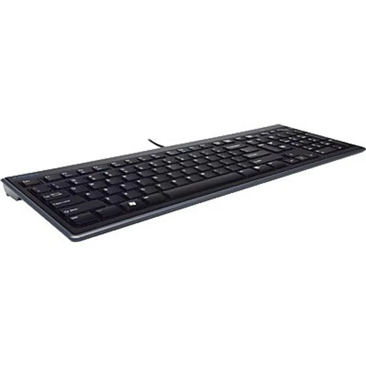Kensington Advance Fit Full-Size Slim Tastatur mit 105-Tasten, ideal fürs Home Office, schwarz, K72357DE (Deutsches Tastaturlayout QWERTZ)