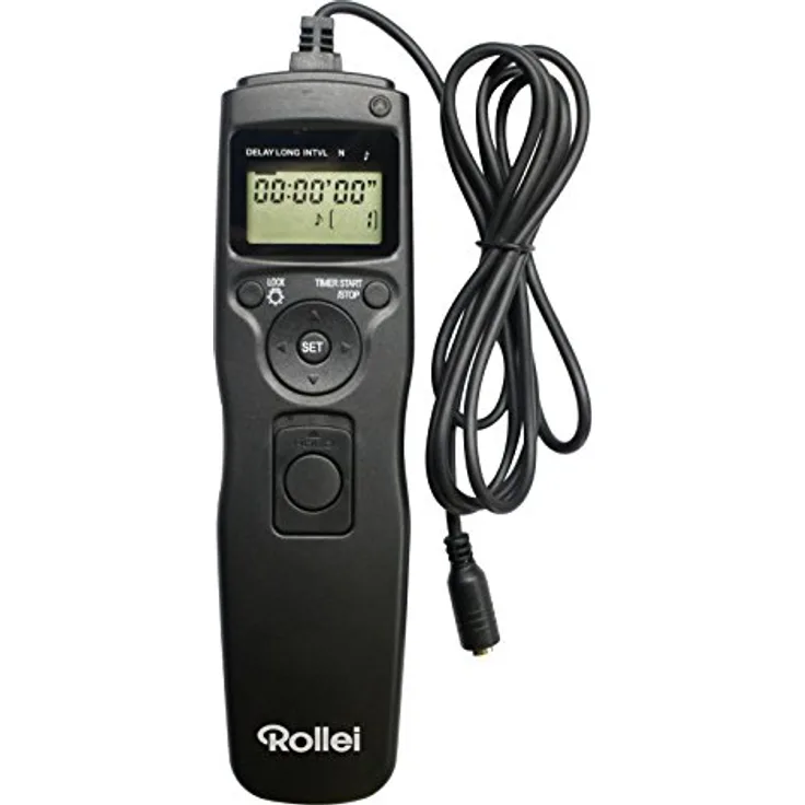 Rollei Kabelfernauslöser für Sony - Fernauslösung Ihrer Sony DSLM- DSLR Kamera, leichte Bedienung, optimal für Langzeitbellichtungen, Serienbildfunktion & Zeit-Intervall Aufnahmen mit LCD-Display