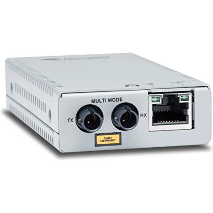 Allied Telesis at MMC2000-ST LWL-Medienkonverter GigE - 10Base-T, 1000Base-SX, 100Base-TX, 1000Base-T, RJ-45 - ST Multimode - bis 550 m - 850 nm - TAA-Konformität