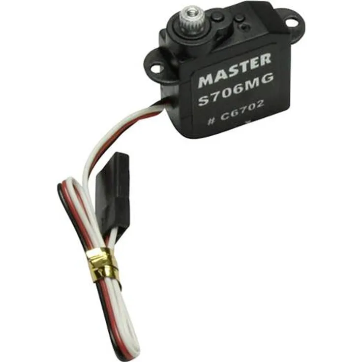 Master Mini-Servo S706 MG Analog-Servo Getriebe-Material: Titanium Stecksystem: Uni (Graupner - JR - Futaba)