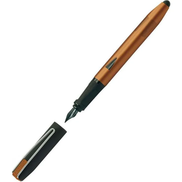 ONLINE Füller Switch Plus, Patronen-Füller & Touchpen in einem, für Tablets & Smartphones, Multifunktions-Stift inkl. Kombi Tintenpatrone, Copper, Iridiumfeder, Federstärke M