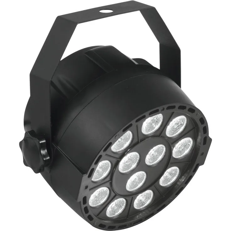 EUROLITE LED PARty TCL Spot | Kompakter Scheinwerfer mit 12 x 3-Watt-3in1-LEDs in RGB mit DMX | Musiksteuerung über eingebautes Mikrofon